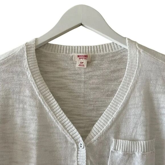 Mossimo Supply & Co Three Button Front V-Neck White ¾ Sleeves SZ SP #1415 - Picture 2 of 13